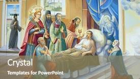  Presentation with saint - Cool new slides with haeven - fresco saint michael's golden-domed cathedral backdrop and a coral colored foreground