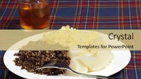  Presentation with tartan - Presentation with whisky on a tartan background and a blonde colored foreground