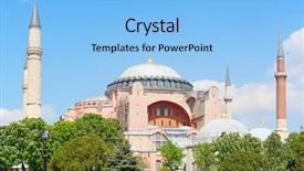  Presentation with interior hagia sophia aya sofya - Cool new PPT layouts with haghia aya sophia - famous church backdrop and a  colored foreground