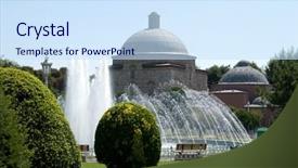  Presentation with istanbul - PPT layouts consisting of haghia sophia in istanbul turkey background and a sky blue colored foreground