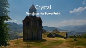  Presentation with armenia - PPT layouts having haghpat mountain monastery in northern armenia background and a teal colored foreground