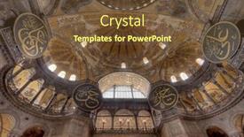  Presentation with hagia sophia - Slide set having hagia-sophia-basilica-interior-dome background and a tawny brown colored foreground