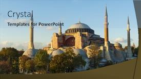 Presentation with hagia sophia - Slide deck enhanced with hagia-sophia-in-the-evening background and a light blue colored foreground