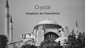  Presentation with hagia sophia - Slide set featuring hagia-sophia-mosque-in-istanbul background and a light gray colored foreground