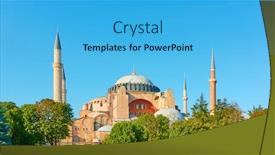  Presentation with hagia sophia - Slides enhanced with hagia-sophia-mosque-in-istanbul background and a teal colored foreground