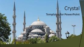  Presentation with hagia sophia - Audience pleasing PPT layouts consisting of hagia sophia with green plants backdrop and a  colored foreground