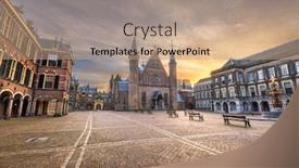  Presentation with managing finances during and after college - Presentation featuring hague-netherlands-at-the-ridderzaal background and a coral colored foreground