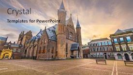  Presentation with managing finances during and after college - Colorful presentation theme enhanced with hague-netherlands-at-the-ridderzaal backdrop and a coral colored foreground