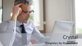  Presentation with glasses - Cool new slide set with haier company - businessman wearing glasses working backdrop and a light gray colored foreground