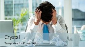  Presentation with crazy - Slides having haier company - overwhelmed asian businessman going crazy background and a light blue colored foreground