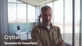  Presentation with businessman standing on mountain top - Slide set with haier company - portrait of mature businessman standing background and a  colored foreground