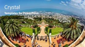  Presentation with pilgrimage - Amazing presentation having haifa-israel-may-6-2017 backdrop and a teal colored foreground