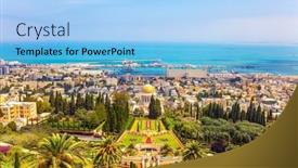  Presentation with pilgrimage - Slide set having haifa-israel-may-6-2017 background and a light blue colored foreground