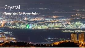  Presentation with industrial zone - Audience pleasing slide deck consisting of haifa-metropolitan-area-industrial-zone backdrop and a dark gray colored foreground