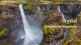  Presentation with complex - PPT theme with haifoss in a dangerous tundra background and a  colored foreground