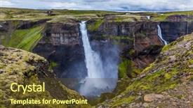  Presentation with base - PPT theme consisting of haifoss in a dangerous tundra background and a  colored foreground