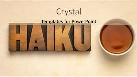  Presentation with vintage paper - Audience pleasing slide deck consisting of haiku-a-very-short-form backdrop and a lemonade colored foreground