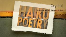  Presentation with poetry - Audience pleasing presentation theme consisting of haiku-poetry-a-very-short backdrop and a yellow colored foreground