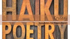 Presentation with poetry - Presentation featuring haiku-poetry-a-very-short background and a coral colored foreground