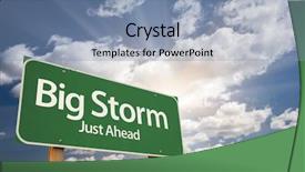  Presentation with hail - Slides consisting of hail - big storm green road sign background and a light blue colored foreground