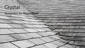  Presentation with roof - Colorful slide set enhanced with hail - old composite roof with damage backdrop and a light gray colored foreground