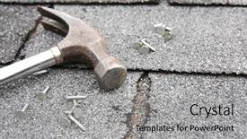  Presentation with repair - Theme featuring hail - roof repair background and a light gray colored foreground