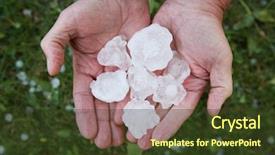  Presentation with hail - PPT layouts with hail in hands after hailstorm background and a tawny brown colored foreground
