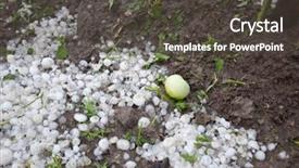  Presentation with weather storm - Slide deck consisting of hail storm make damag background and a dark gray colored foreground