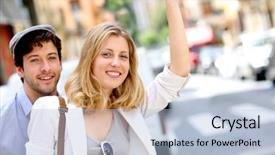  Presentation with hailing cab - PPT layouts having hailing for a taxi cab background and a light blue colored foreground