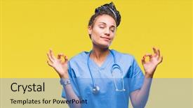  Presentation with african american collaboration - Cool new slide set with hair african american girl professional backdrop and a light blue colored foreground