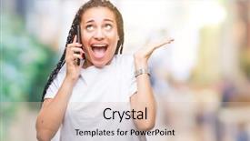  Presentation with hair - Slide deck consisting of hair african american girl showing background and a lemonade colored foreground