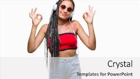  Presentation with eye african american models - Theme enhanced with hair african american with birth background and a white colored foreground