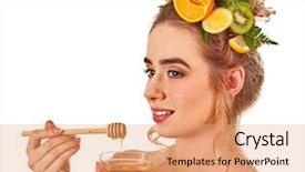 Presentation with beautiful skin - Cool new presentation theme with hair and eyebrows growth backdrop and a coral colored foreground