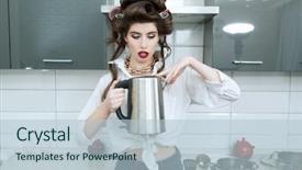  Presentation with clothes - Slide deck enhanced with hair and holding a kettle background and a light blue colored foreground