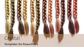  Presentation with long hair - Audience pleasing slide set consisting of hair-artificial-hair-artificial-long backdrop and a coral colored foreground