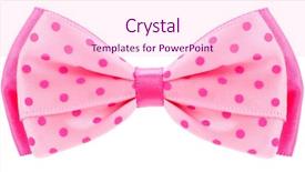  Presentation with tie - Slide set having dotted bow tie pink background and a lemonade colored foreground