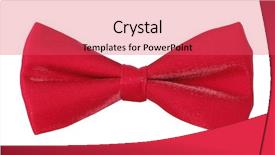  Presentation with red bow - Slide set having red bow tie background and a red colored foreground