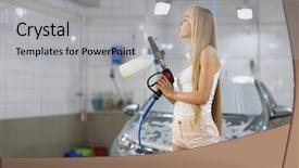  Presentation with car wash - Cool new presentation theme with hair blows off the sprayer backdrop and a light gray colored foreground