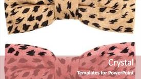  Presentation with cheetah print - Cool new theme with hair bow tie animal print backdrop and a coral colored foreground