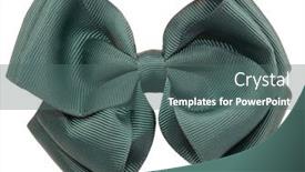  Presentation with dark green - PPT theme enhanced with hair-bow-tie-dark-green background and a ocean colored foreground