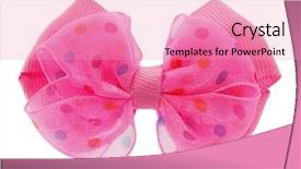  Presentation with pop art pink hair - Beautiful theme featuring hair bow tie pink backdrop and a coral colored foreground