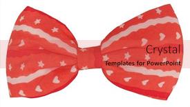  Presentation with red stars - Slide deck enhanced with hair-bow-tie-red background and a red colored foreground
