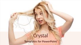  Presentation with hair care - Slides consisting of hair care hairstyle and people background and a lemonade colored foreground