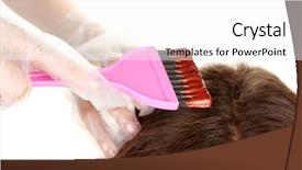  Presentation with hair - Colorful slides enhanced with hair coloring on white background backdrop and a white colored foreground