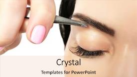  Presentation with lactation young woman breastfeeding - Amazing PPT layouts having hair cosmetic - young woman plucking eyebrows backdrop and a lemonade colored foreground