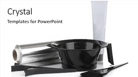  Presentation with hair color - Cool new presentation with hair color - professional hairdresser kit isolated backdrop and a white colored foreground