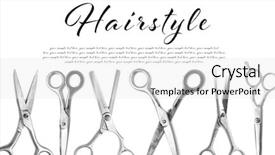  Presentation with hair dresser - Cool new slide set with hair dresser - different types of professional hairdresser backdrop and a white colored foreground