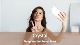  Presentation with hair dressing - Colorful slide set enhanced with hair dressing - image of a beautiful brunette backdrop and a coral colored foreground