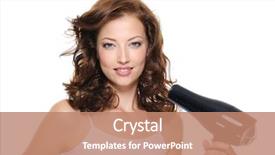  Presentation with mens fashion portrait - Colorful slides enhanced with hair dryer - portrait of beautiful young woman backdrop and a  colored foreground