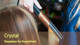  Presentation with ethical desicion making and ethical leadership - Slide deck consisting of hair dryer - woman hairdresser making hairstyle background and a tawny brown colored foreground